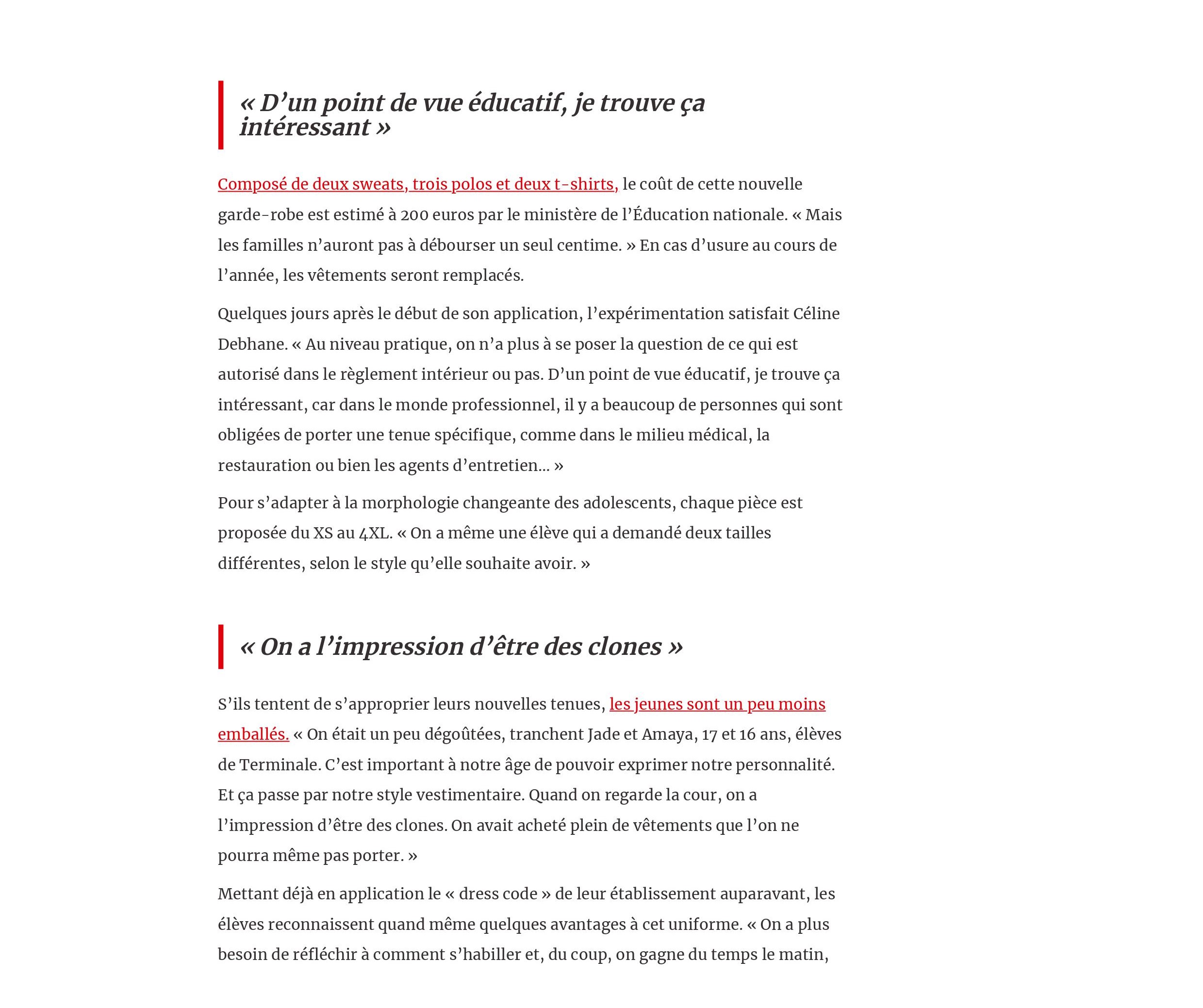 Is├¿re. ┬½┬áOn a lÔÇÖimpression dÔÇÖ├¬tre des clones┬á┬╗┬á_ ces lyc├®ens exp├®rimentent lÔÇÖuniforme-images-1