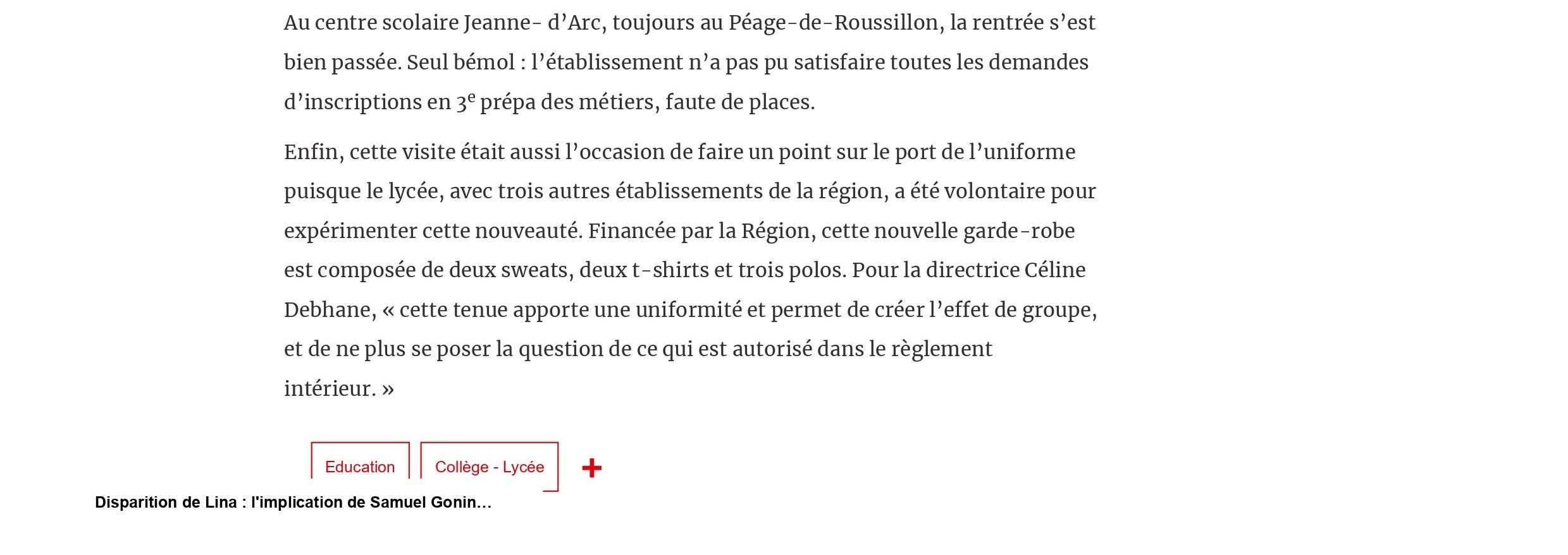 Roussillon - Le-P├®age-de-Roussillon - Agglom├®ration roussillonnaise. Travaux, formations, professeurs┬á_ le point sur la rentr├®e dans les lyc├®es-images-1