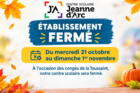 établissement fermé jusqu'au 1er nov